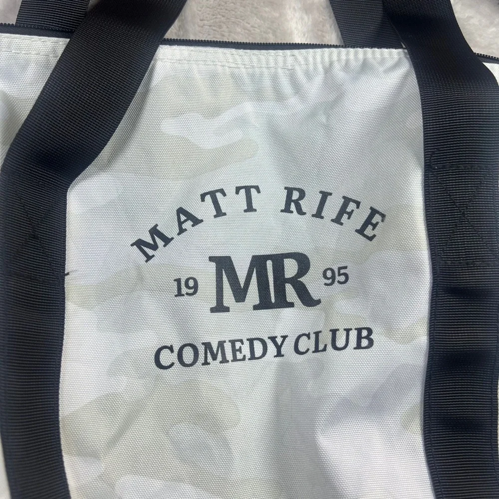 Matt Rife Unisex OS Duffel Bag White Camo MR 95 Comedy Club Merch